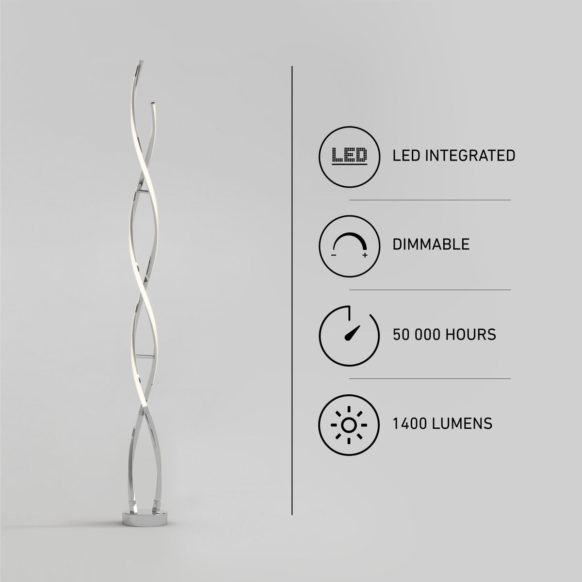 Swirl lámpara de pie LED estilo moderno