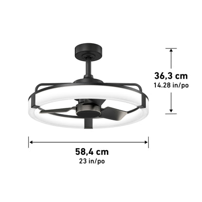 Sunnyvale 23 in. LED modern ceiling fan - with remote