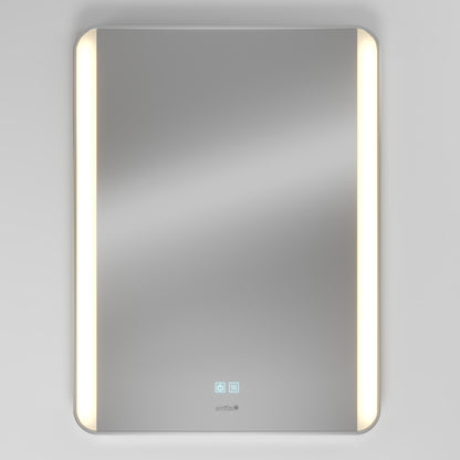 Artika Onyx LED Mirror with Defogger 3 CCT features vertical side lights, touch controls, and a sleek chrome finish.