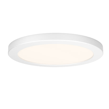 The Artika Europa Disk 9 in. LED modern flush mount light features a round, white design with 3 CCT options, offering a smooth, minimalistic look and a soft, even glow.