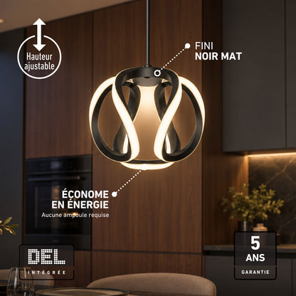 Artika Vivaldi LED pendant, 3 CCT selectable, ribbon-style design, French inspiration, and 5-year warranty.