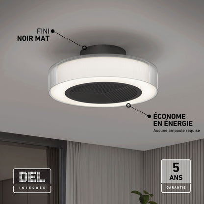 Artika Groove 20″ LED fandelier ceiling fan with remote—modern style, energy-saving, 5-year French warranty.