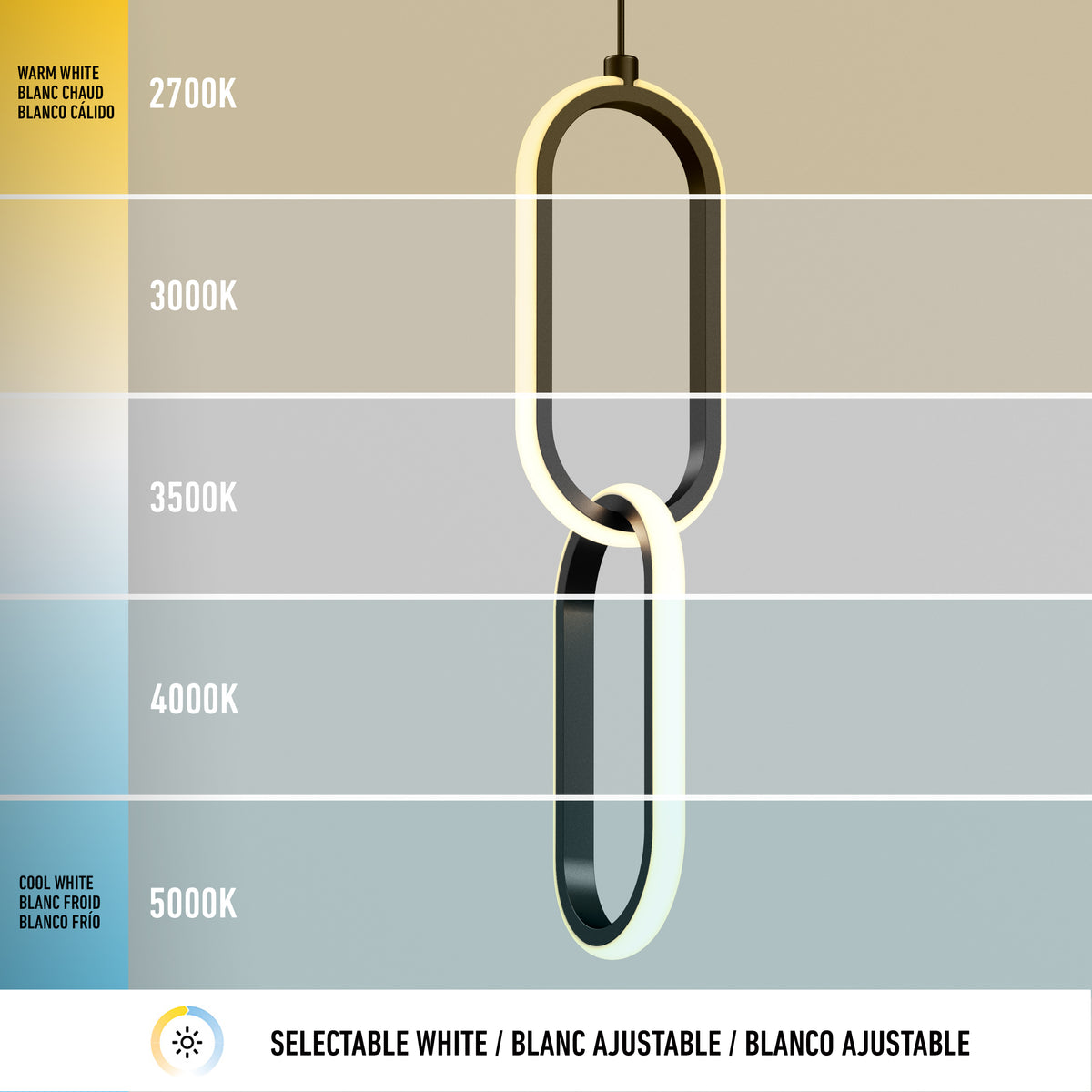 Catena LED pendant light 5 CCT