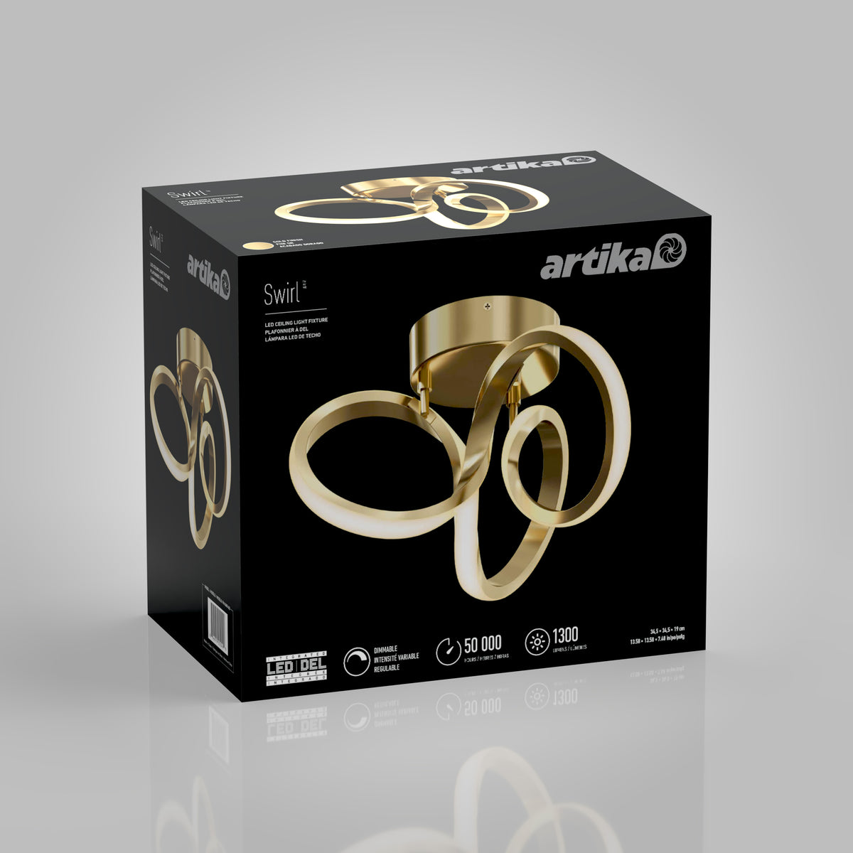 Swirl LED flush mount