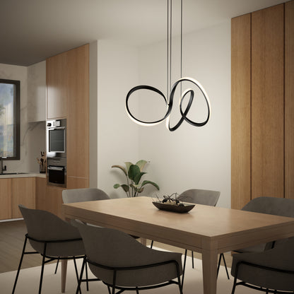 Swirl LED pendant light