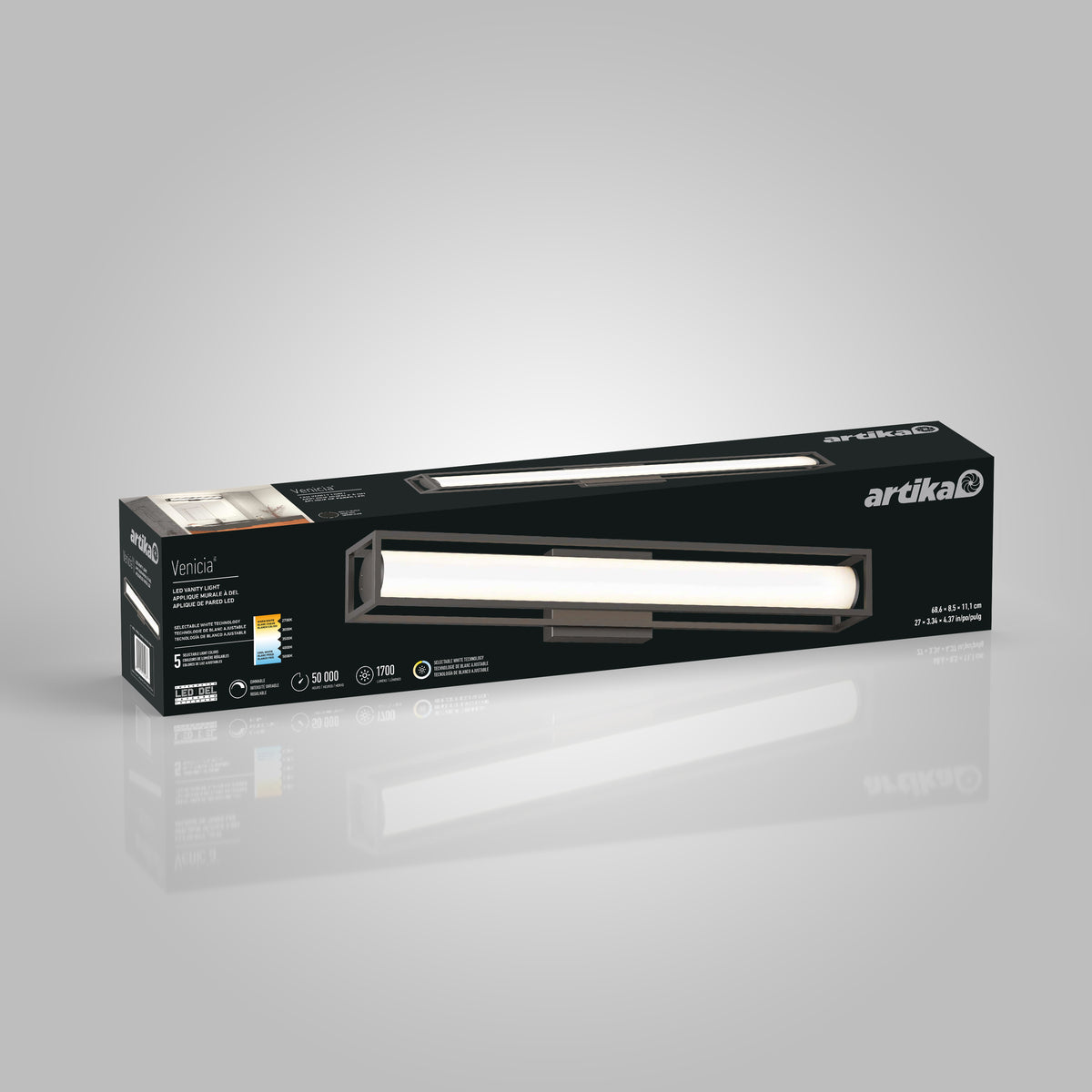 Venicia 27-in (69 cm) Integrated LED Vanity Light Bar for Bathroom