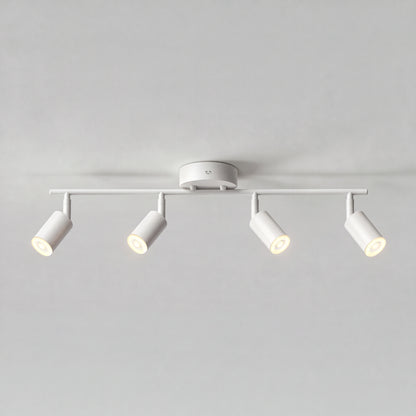 Artika Asher 32 in. 4-Light LED Track Light 3CCT with adjustable spotlights, illuminated against a plain gray backdrop.