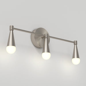 Artika Wayden LED mid-century vanity light features 3 CCT and brushed nickel, ideal for softly glowing bathroom lighting.