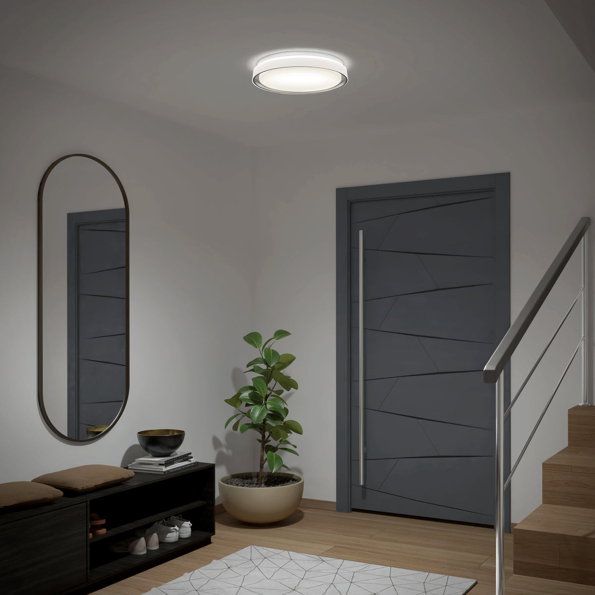 Niko 15.5 in. modern LED flush mount light 5 CCT