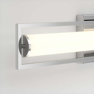 The Artika Rialto modern LED bathroom vanity light 3 CCT features a chrome frame and frosted glass shade, providing dimmable, customizable lighting and a soft, even glow for contemporary spaces.