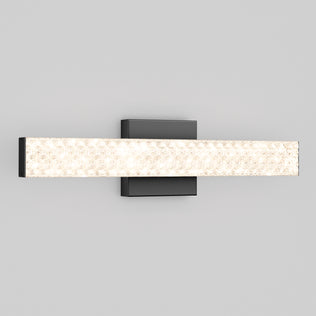 Artika Adeline 18-in Integrated LED vanity light bar features 3-CCT on a square black base, ideal for bathroom walls.