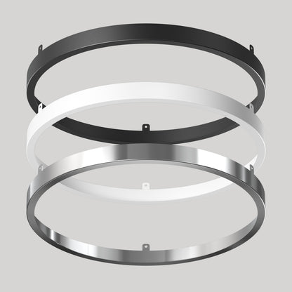 Three Isara 12″ RGBIC LED mounts by Artika with black, white, and silver trims parallel on a light gray background.