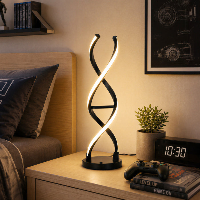 Swirl LED table lamp