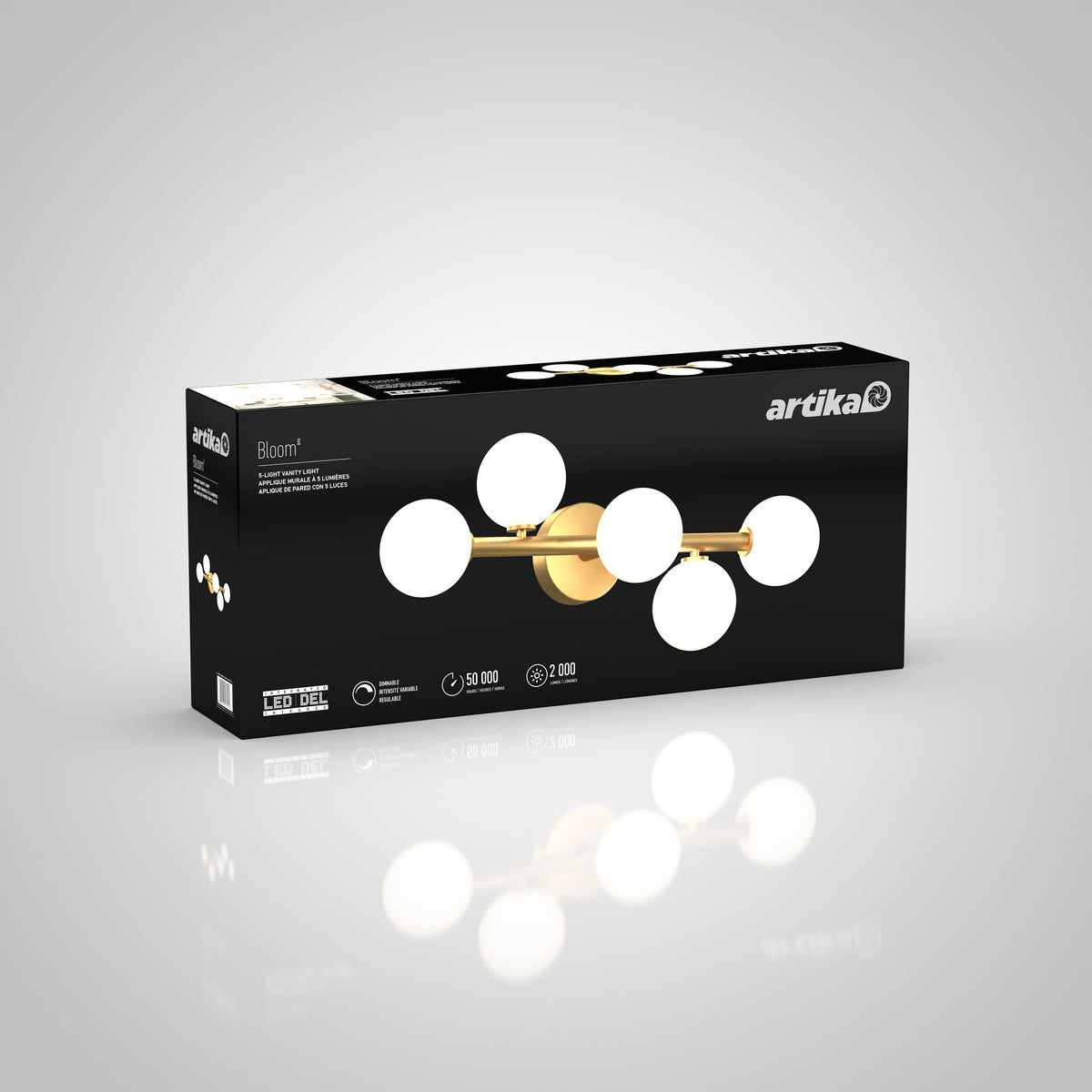 Bloom modern LED bathroom vanity light