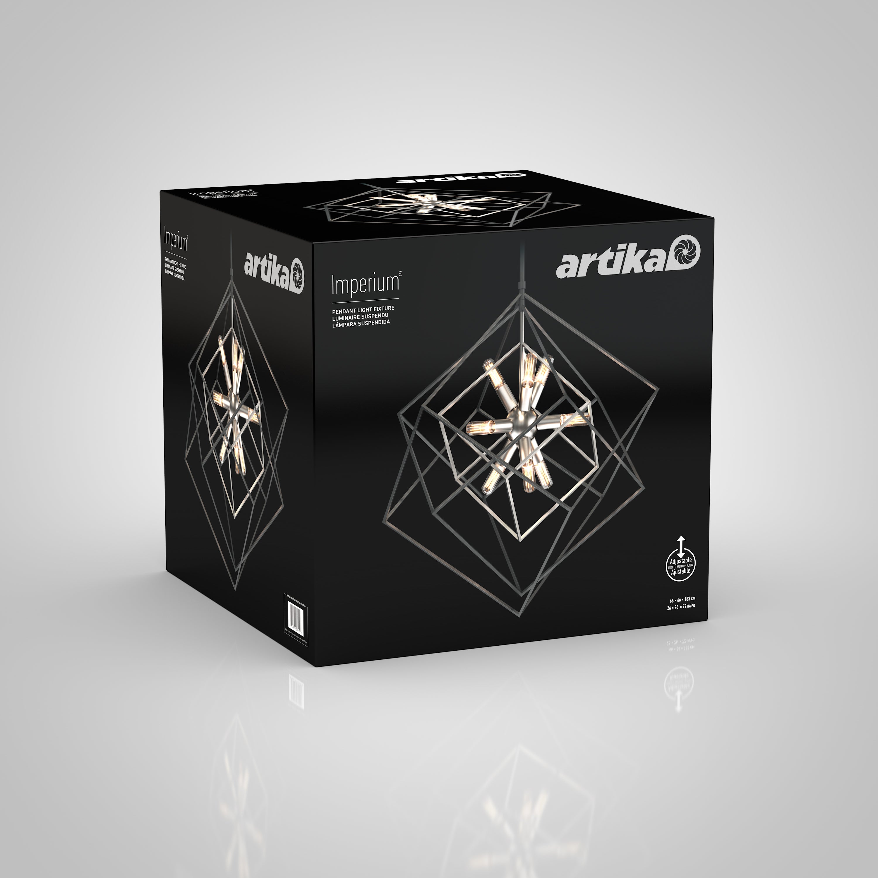 ANGELO PINCHIORRI アート風　コート Imperium 9-light Chandelier Brushed Nickel | Artika
