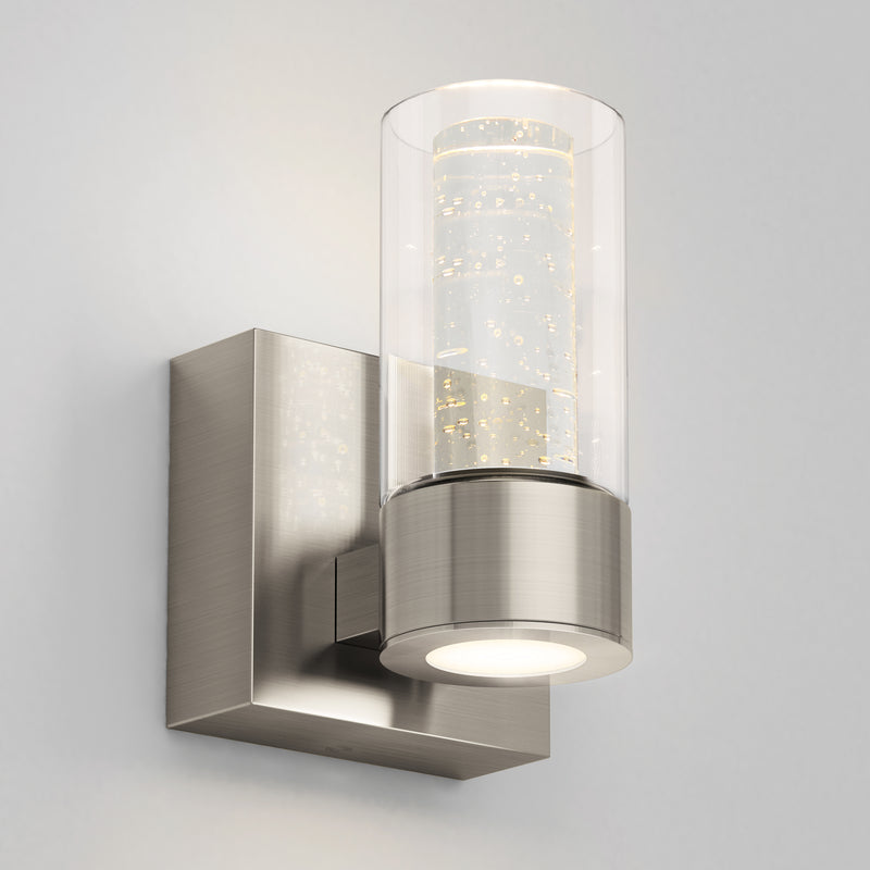 Essence 4-in (11 cm) 1-Light Modern LED Vanity Light for Bathroom, Brushed Nickel