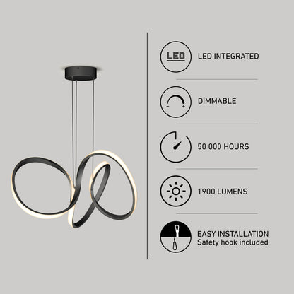 Swirl LED pendant light