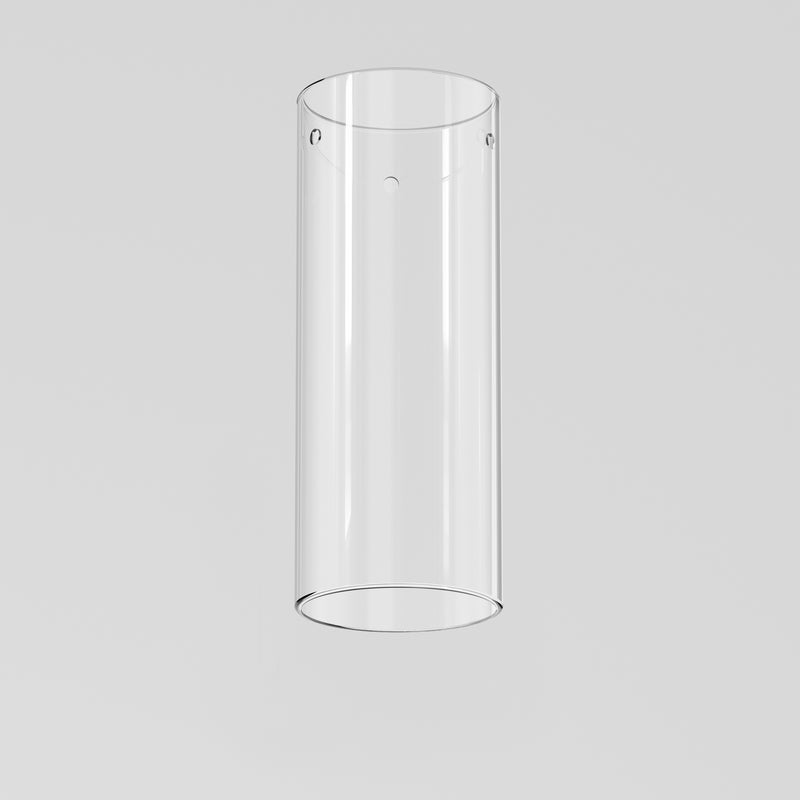 The Artika-CAN-dev Outer glass cylinder replacement part (259 mm) is shown suspended against a plain light gray background, featuring small holes near its top edge.