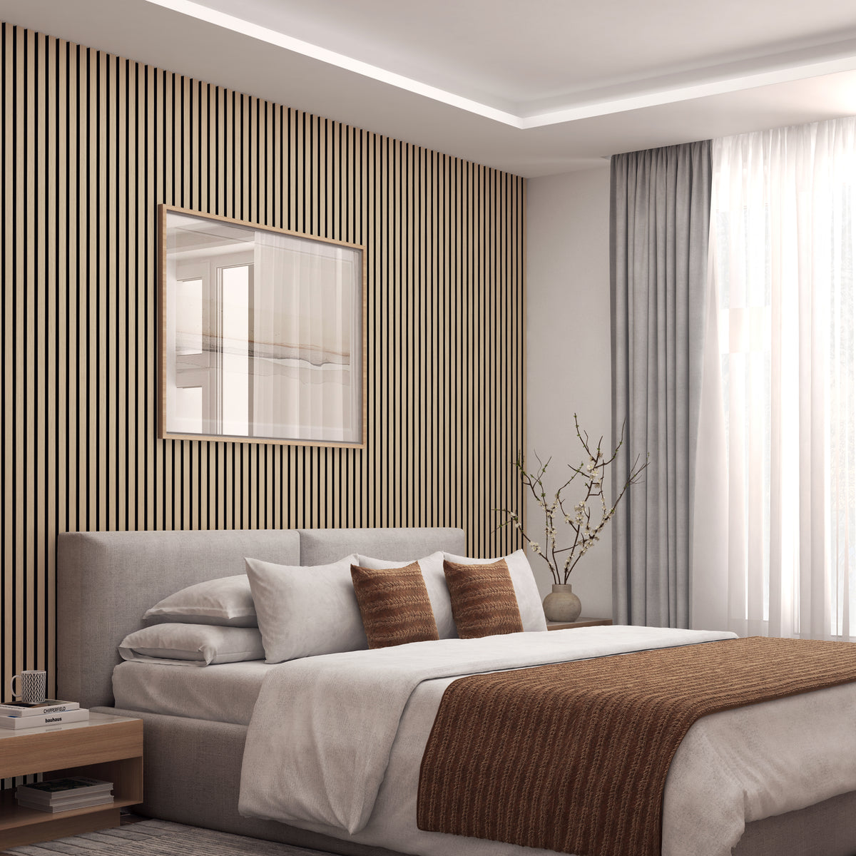 Sonolok sound-absorbing wall panel kit - pack of 6