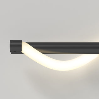 The Artika Neon modern LED bathroom vanity light offers 5 CCTs, a curved white tube, and sleek black base for stylish adjustable lighting.