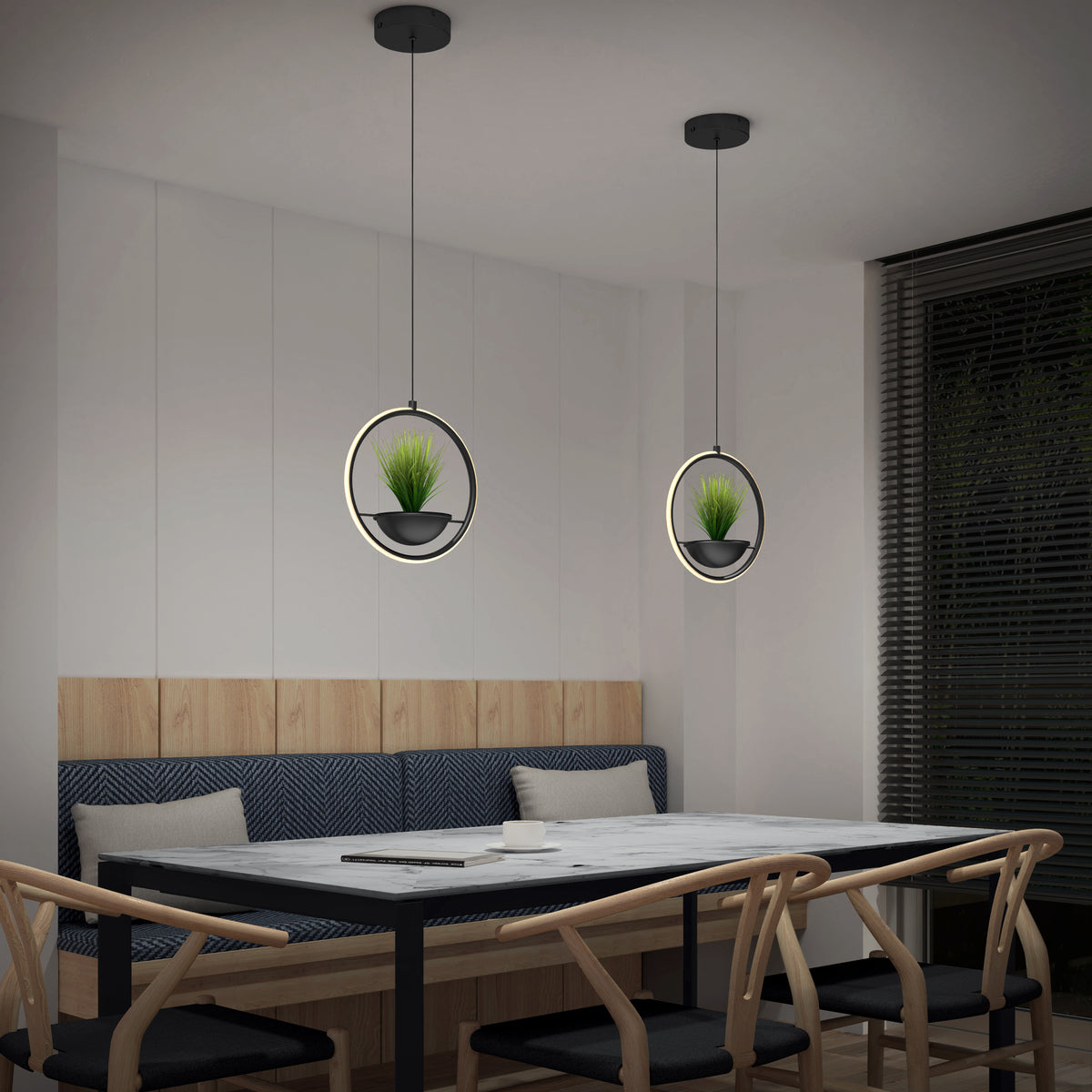 Colin lámpara suspendida moderno LED 5 CCT