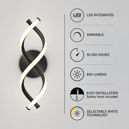 DNA LED modern wall sconce 3 CCT