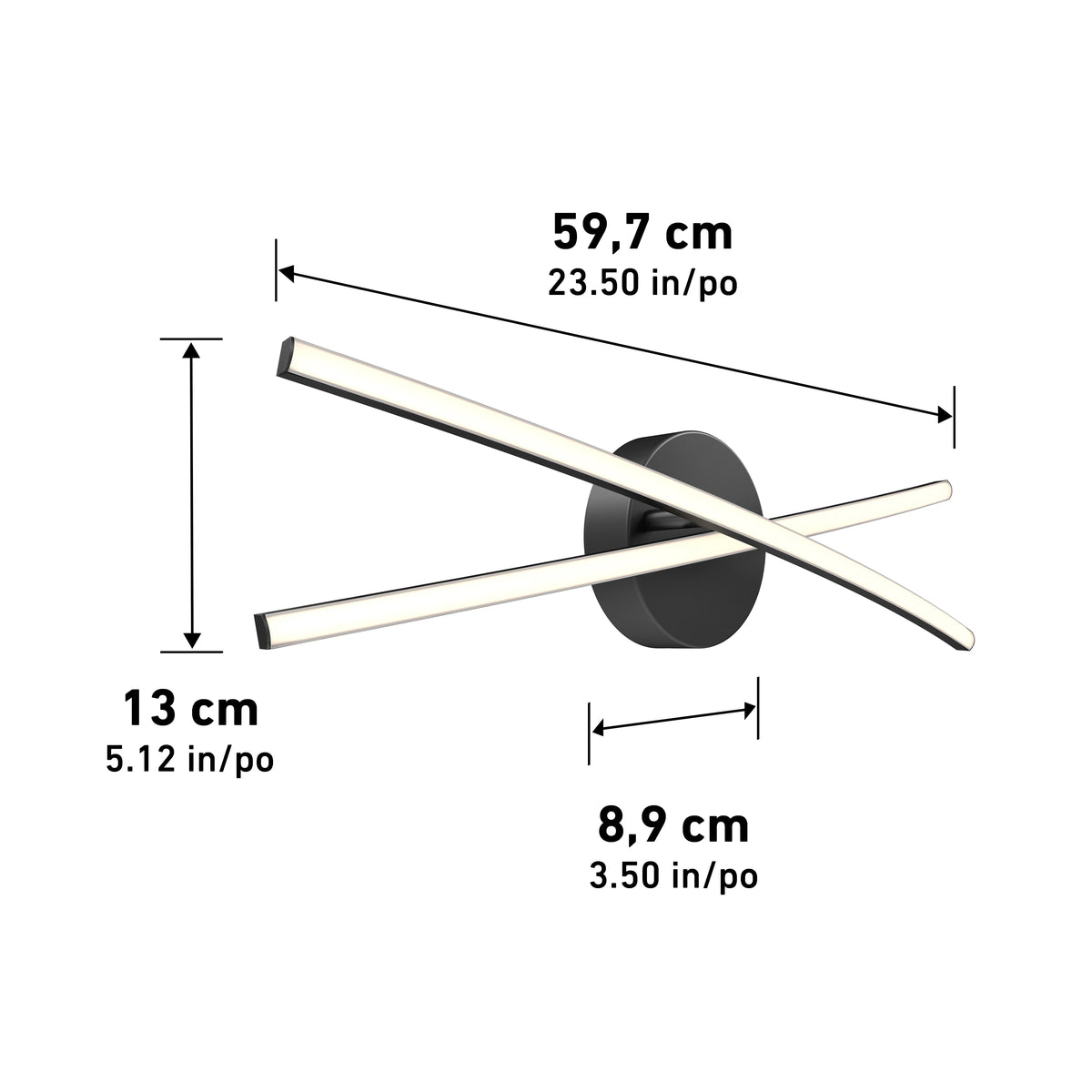 Orly modern LED bathroom vanity light 3 CCT
