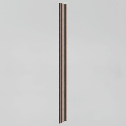 The Artika Sonolok sound-absorbing wall panel kit features a single vertical wooden slat with evenly spaced narrow grooves, displayed against a plain light gray background.