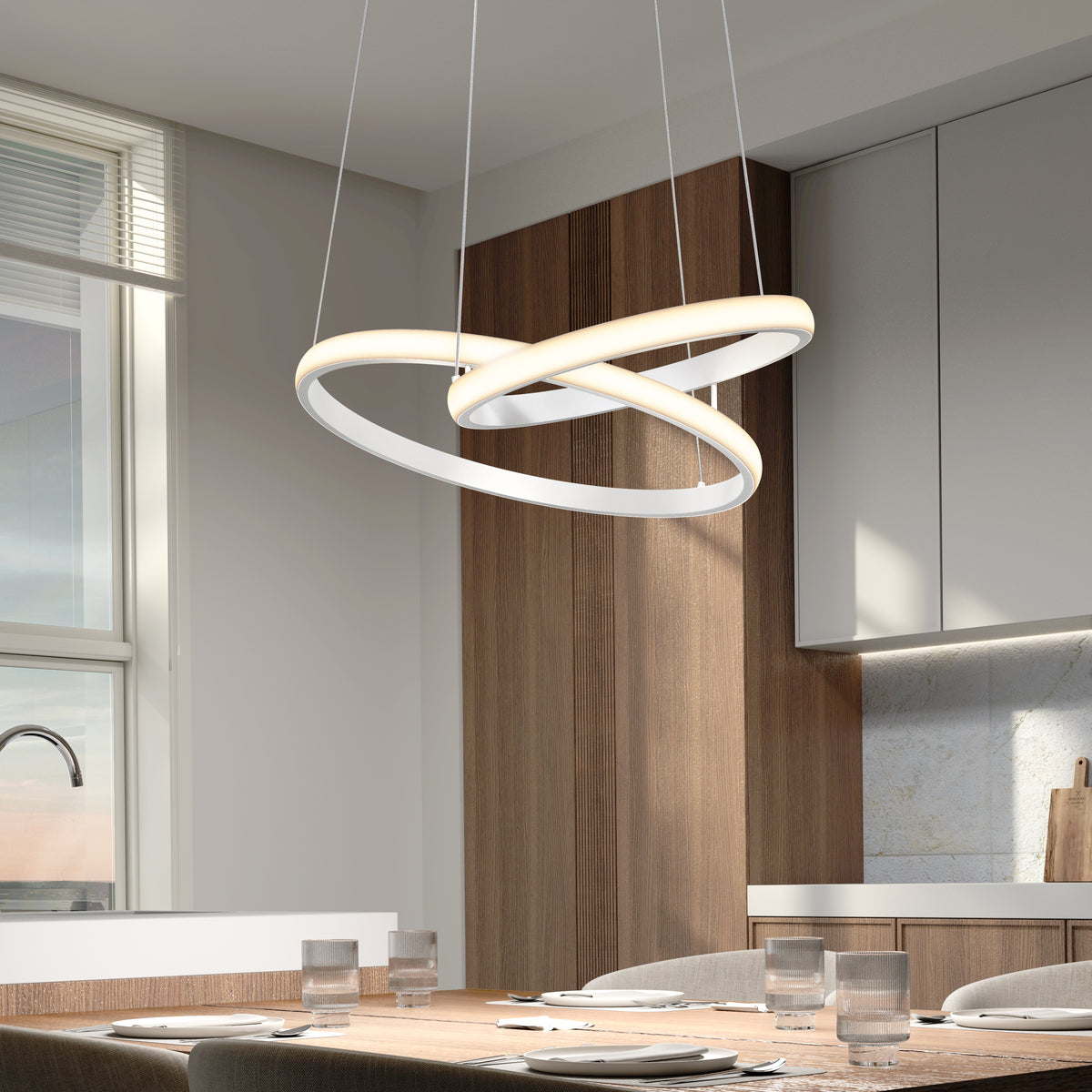 Mora 28" LED Pendant, 5CCT