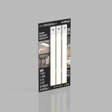 Packaging for Artika under-cabinet LED lights showing three light strips, product features, icons, and images demonstrating motion activation and installation. The package is mostly black with white and gray text.