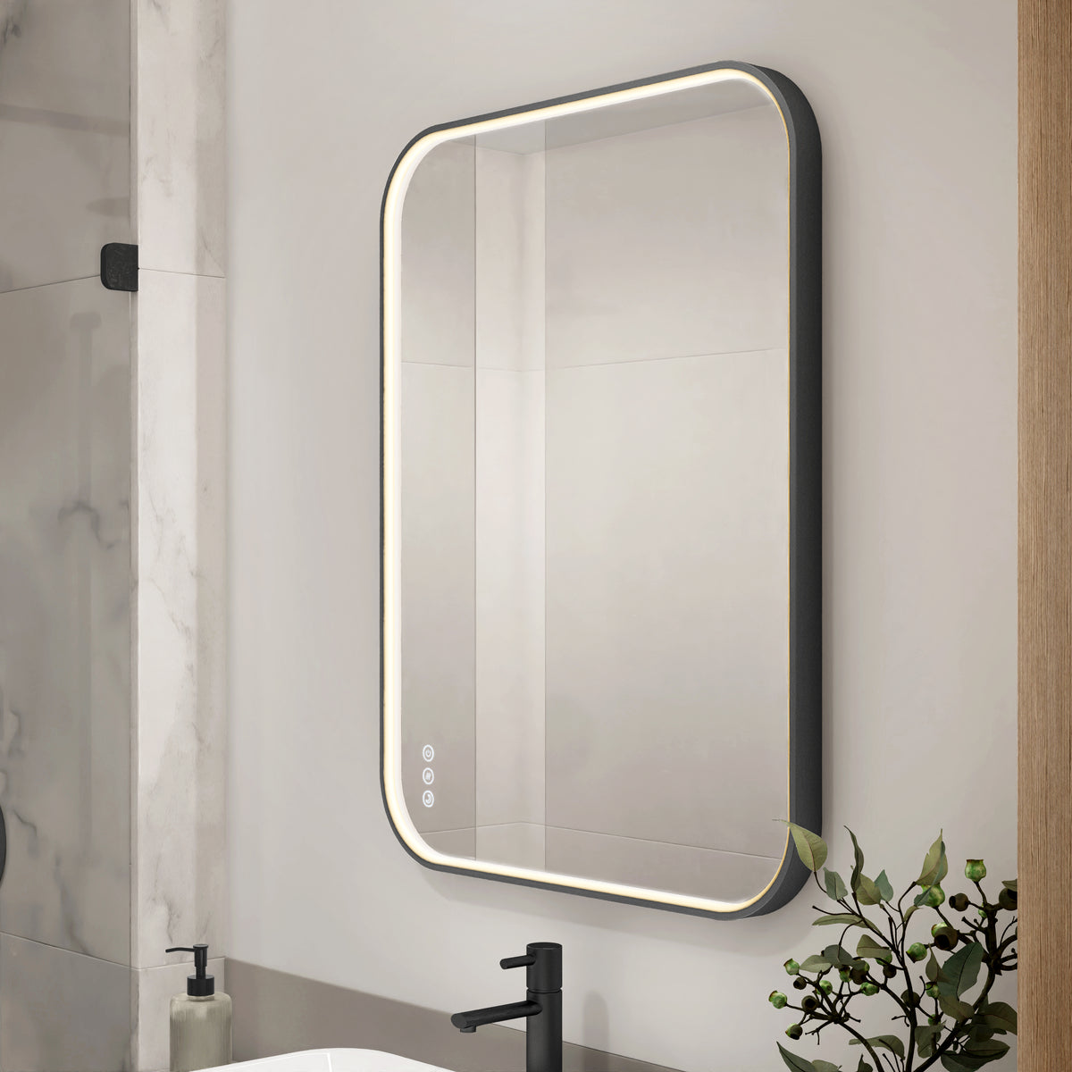 Royce 24 in. x 32 in. (61 x 81 cm) Dimmable Anti-Fog LED Mirror