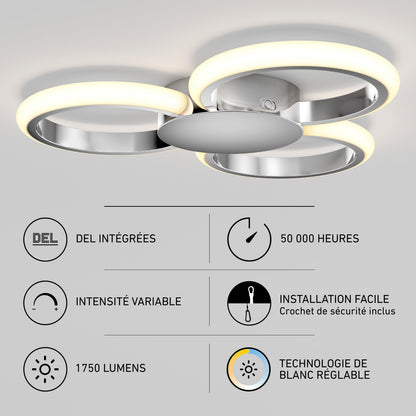 Nyala 15 in. LED flush mount light 5CCT