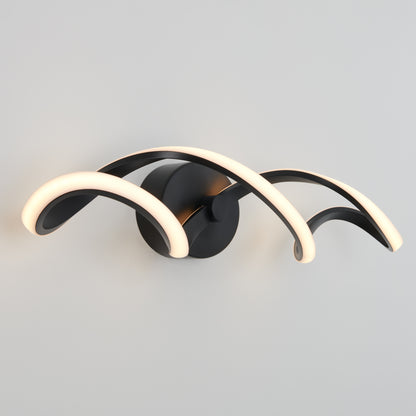 Swirl LED bathroom vanity light