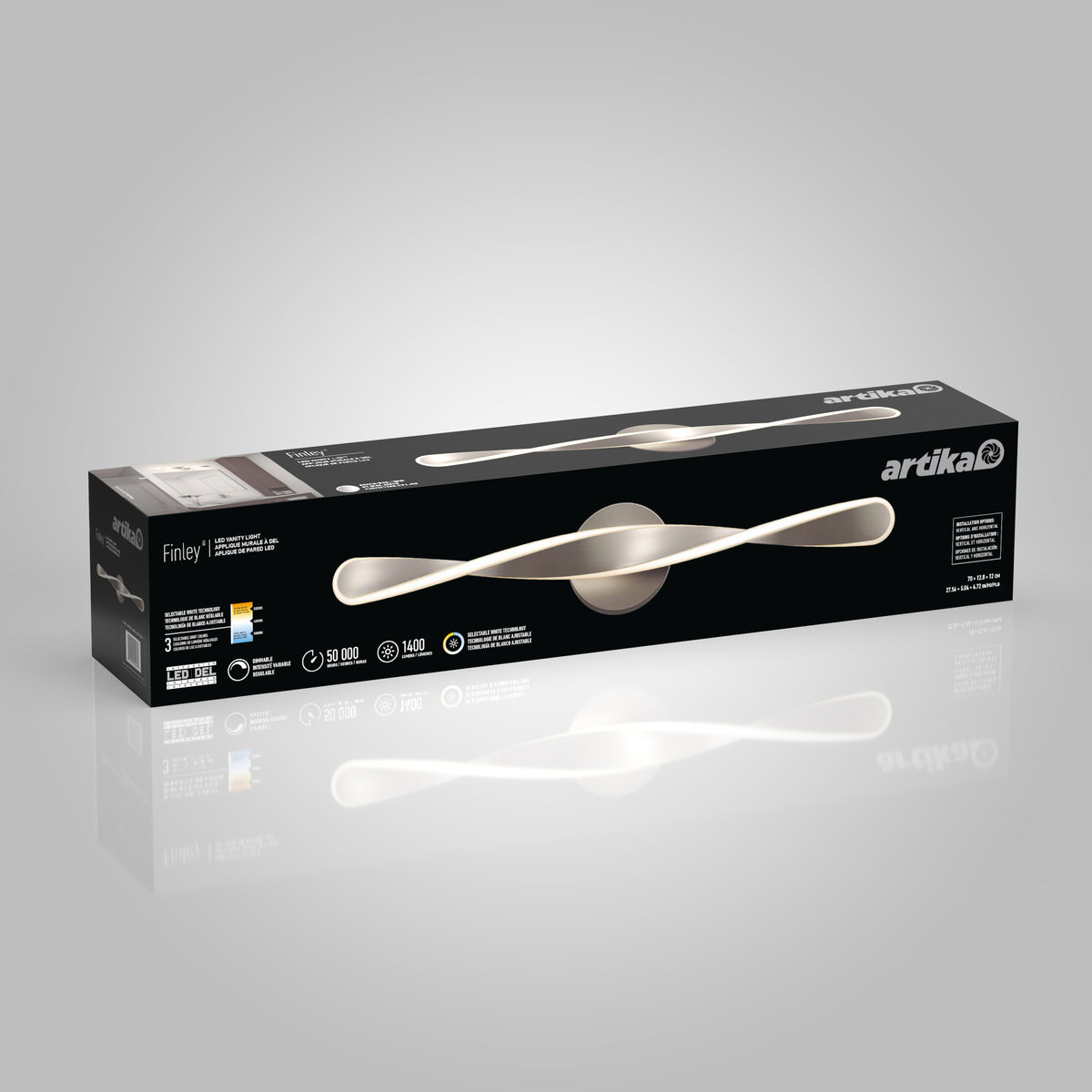 Finley 28 pulg (70 cm) luminario de baño LED integrado 3 TCL para baño