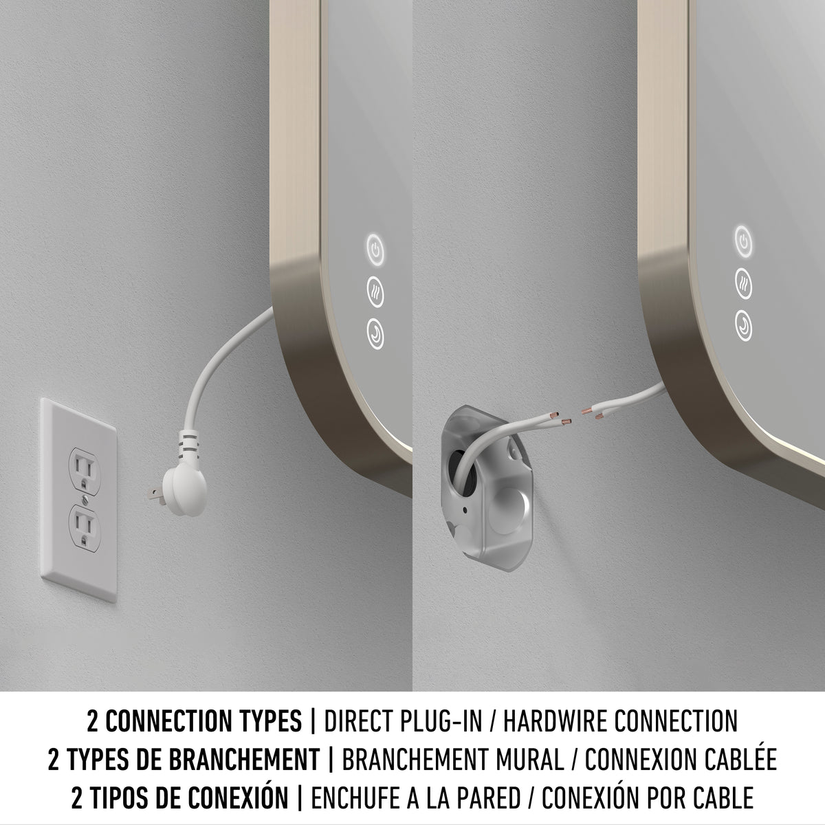 Royce 24 in. x 32 in. (61 x 81 cm) Dimmable Anti-Fog LED Mirror