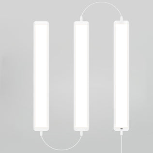Artika Maestro under cabinet LED lights (3-pack) with 3 CCT options, linked by white cables on a light gray background.