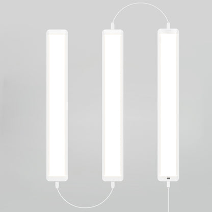 Artika Maestro under cabinet LED lights (3-pack) with 3 CCT options, linked by white cables on a light gray background.