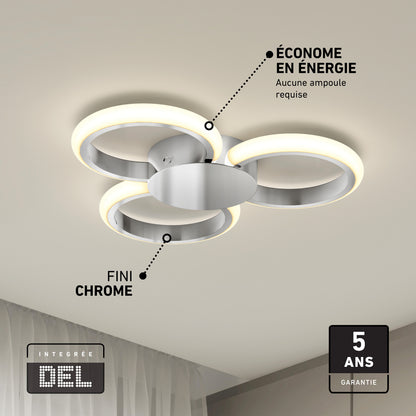 Nyala 15 in. LED flush mount light 5CCT