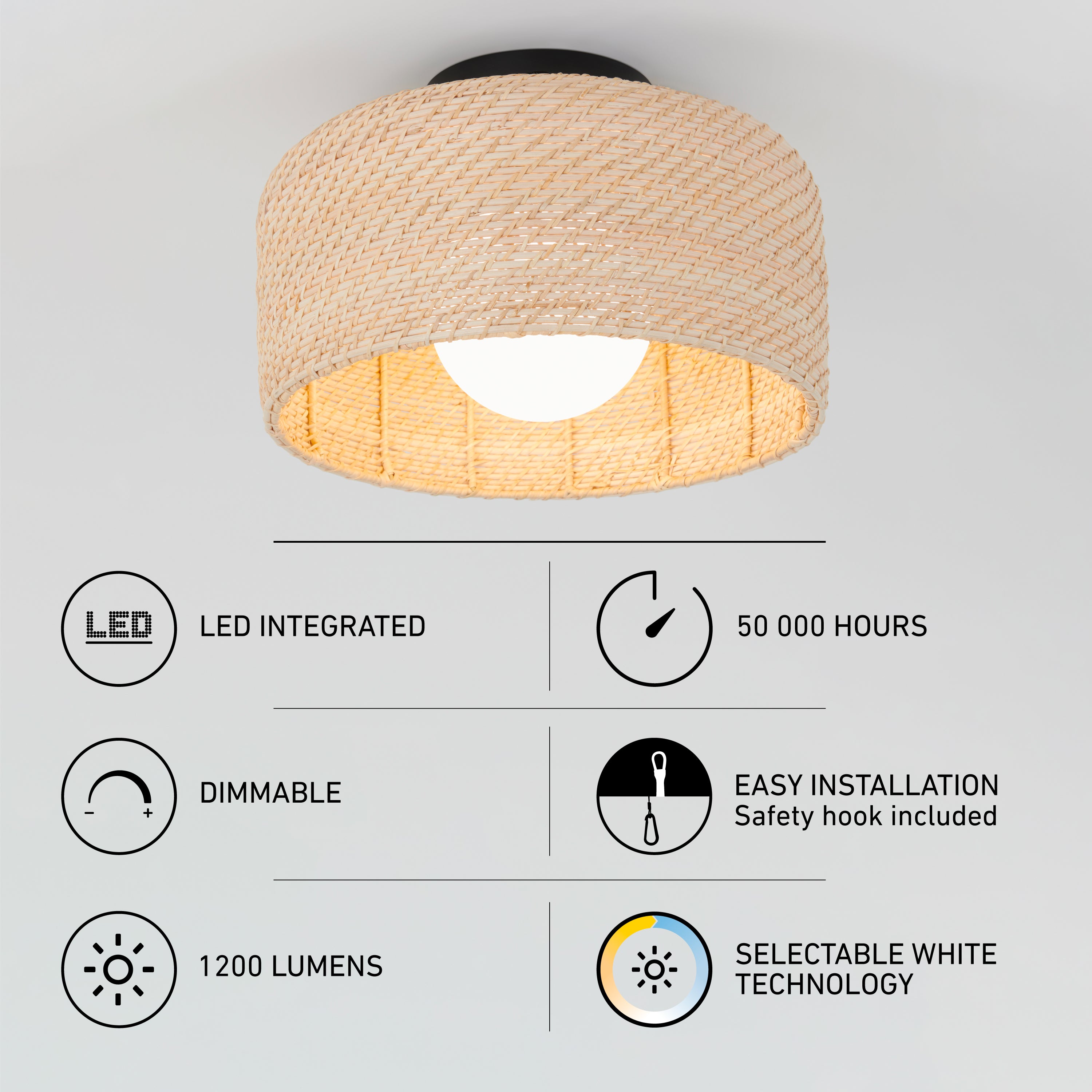 Emiko modern LED 5 CCT ceiling light - Thumbnail 3