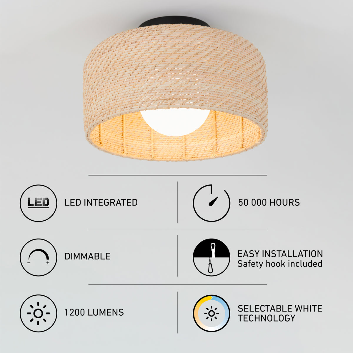 Emiko modern LED flush mount light 5 CCT