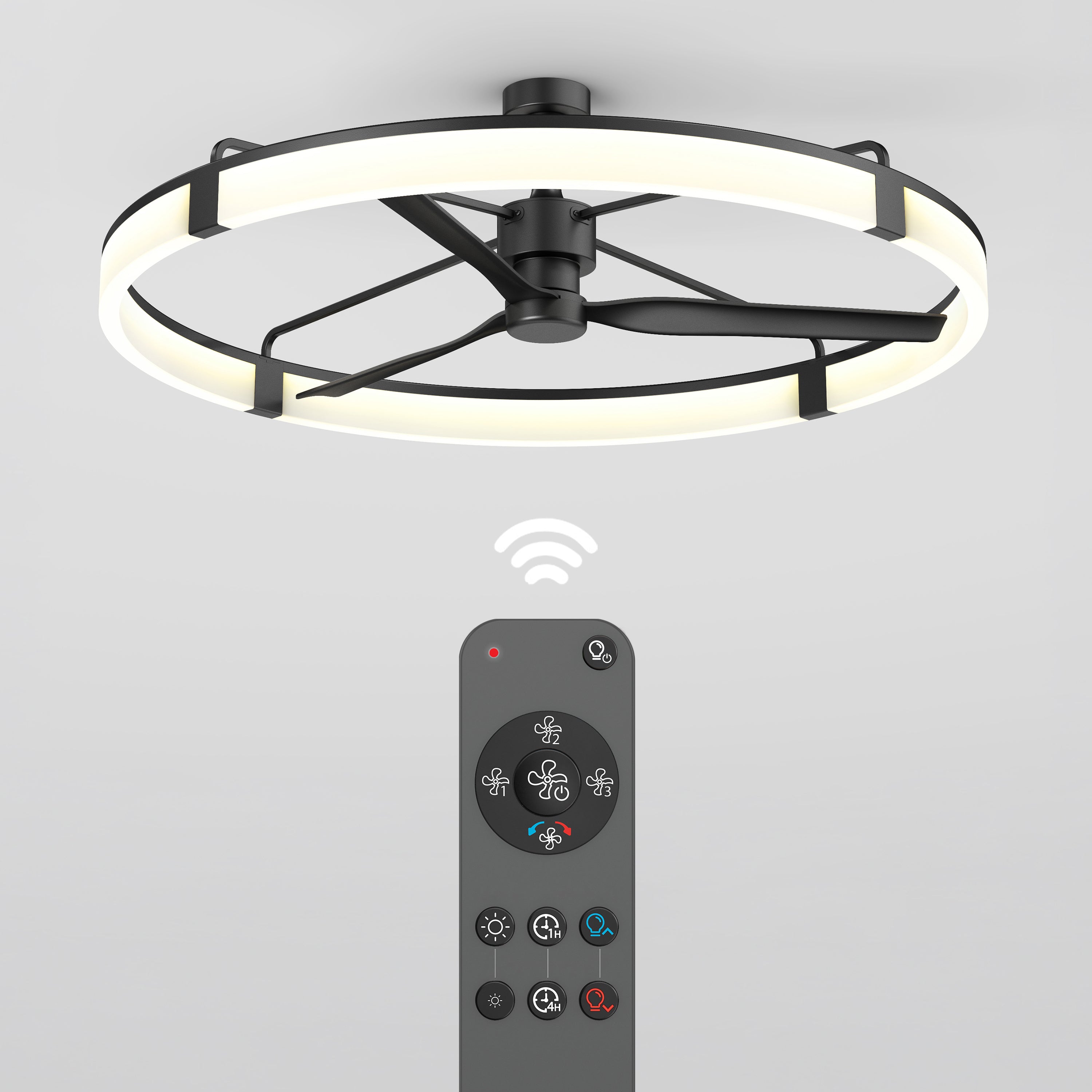 Sunnyvale 52 in. LED Modern Ceiling Fan in Brushed Nickel | Artika
