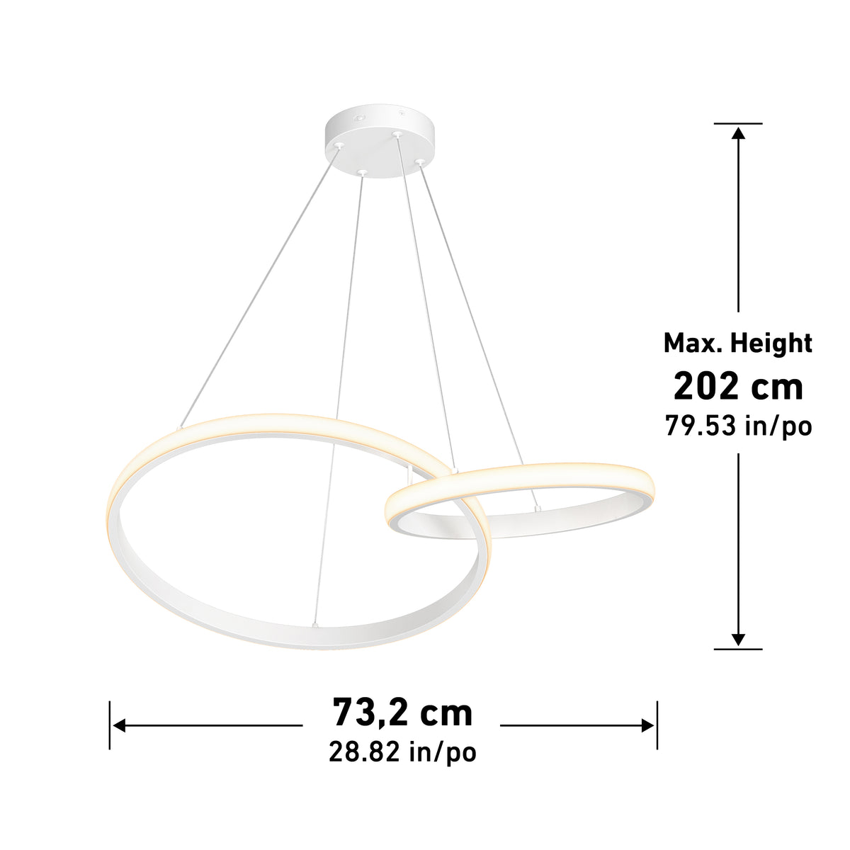 Mora 28" LED Pendant, 5CCT
