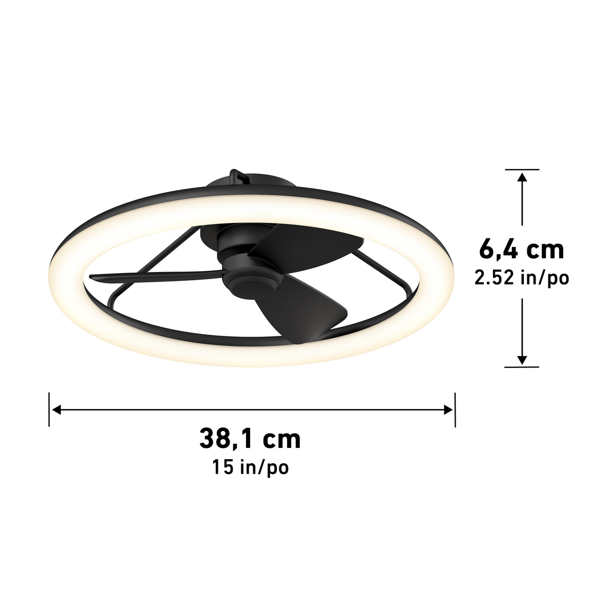 Darren 23 in. (58 cm) LED modern fandelier ceiling fan with light - includes remote