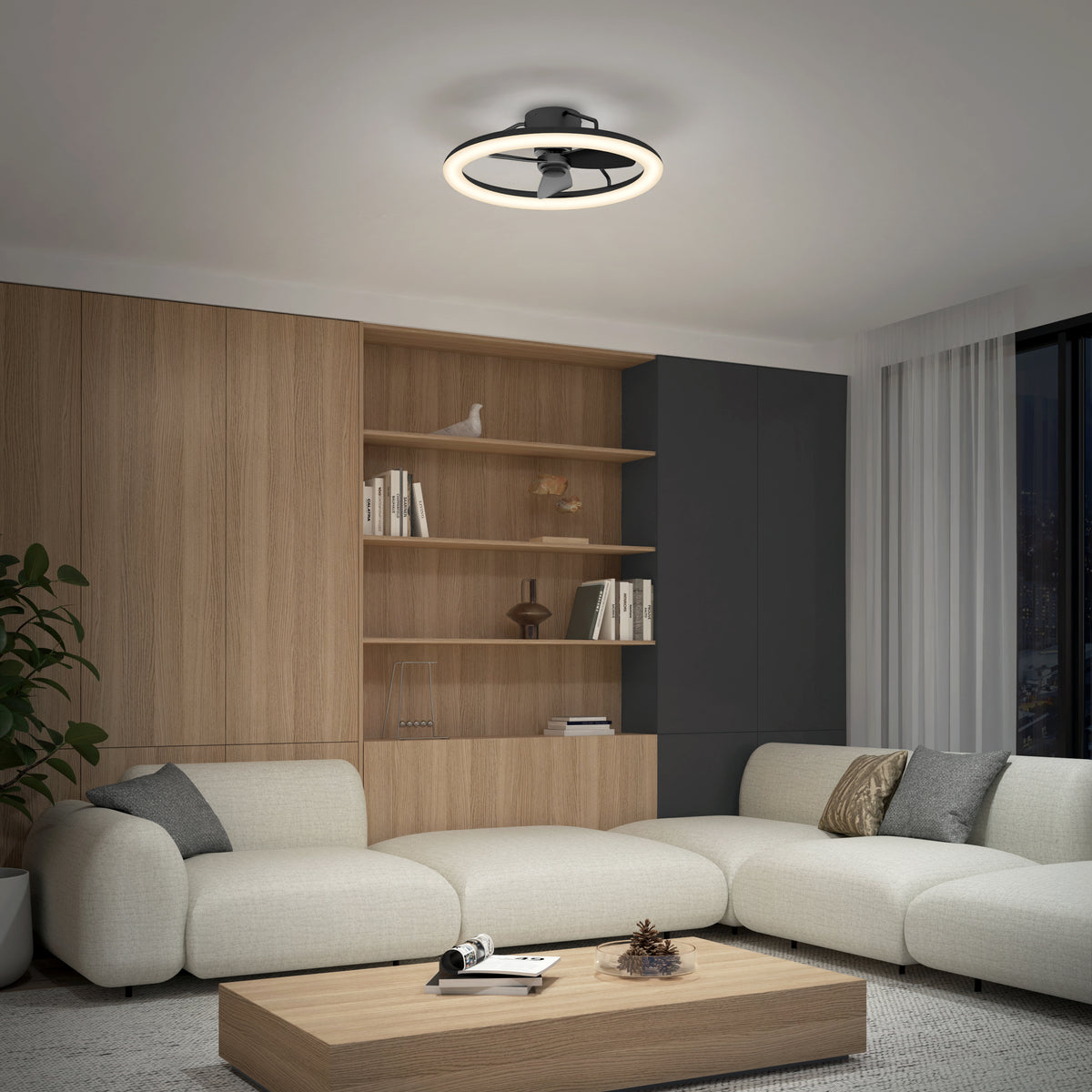 Darren 23 in. (58 cm) LED modern fandelier ceiling fan with light - includes remote