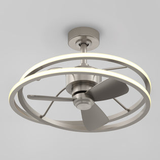 The Artika Coda 23 in. LED modern ceiling fan features a remote, three blades, tunable color temp, and a sleek metallic finish.