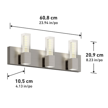 Hologram LED modern bathroom vanity light 5 CCT