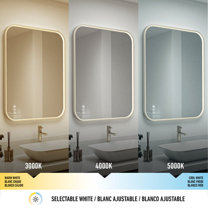 Royce 24 in. x 32 in. (61 x 81 cm) Dimmable Anti-Fog LED Mirror