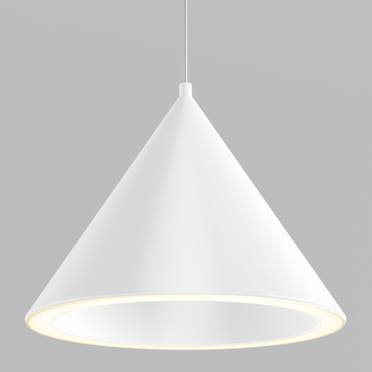The Artika Denali modern LED pendant light 3 CCT hangs from the ceiling against a plain gray background.