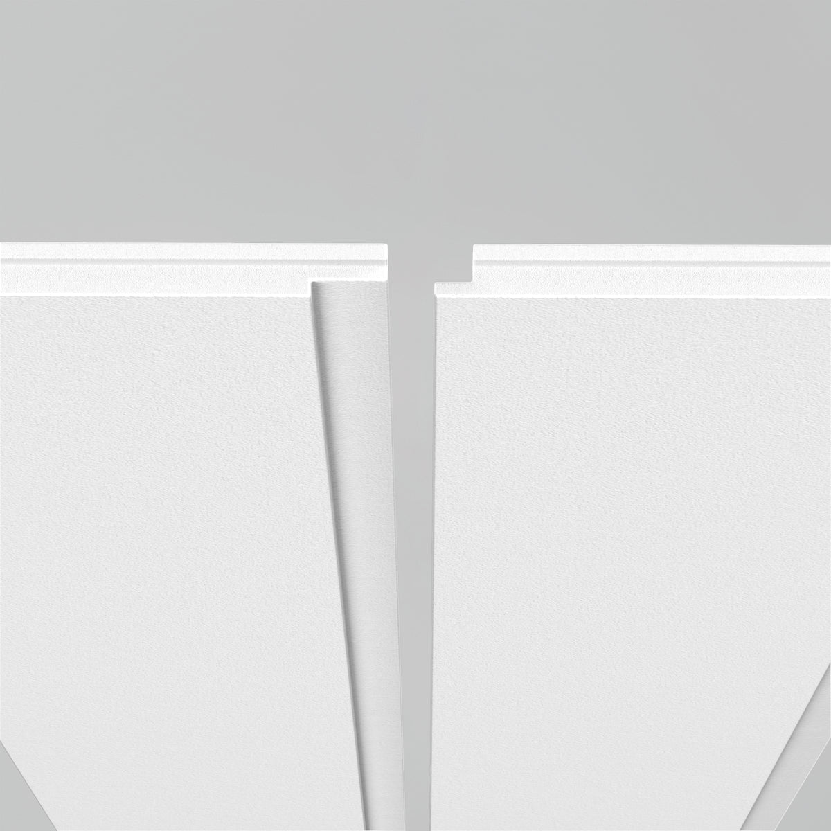 Two AXEN Shilap MDF shiplap panels by Artika are aligned against a gray background.