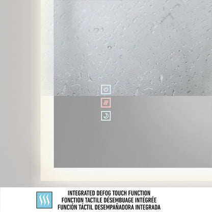 Mavis 48" x 36" Rectangular LED Mirror, 3CCT, with Defogger